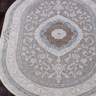 Ковер 03874A - BLUE / BLUE - Овал ARMINA