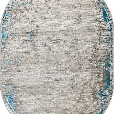 38548A OVAL BLUE FLS / CREAM Eliza