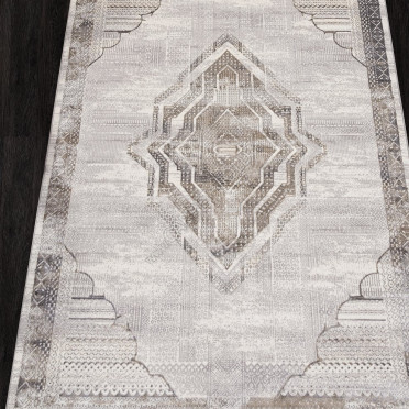 Ковер 07541A - CREAM HB / GREY FDY - Прямоугольник - коллекция ASADU