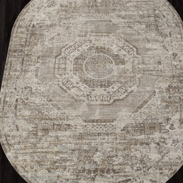 Ковер F446AD - BROWN / BEIGE - Овал - коллекция AFINA