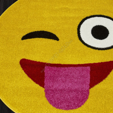 Ковер NC17 - YELLOW - Круг - коллекция SMILE