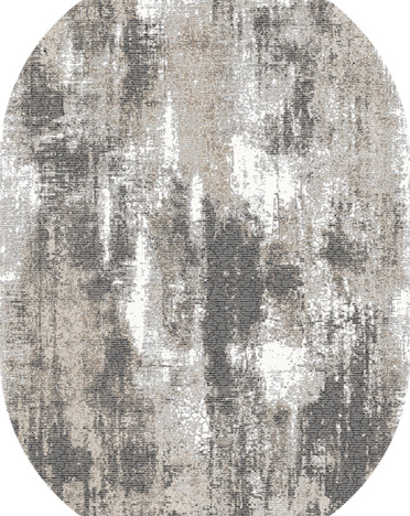 Ковер российский 20115-24954 Премиум (Полиэстер, бежевый, серый) овальный