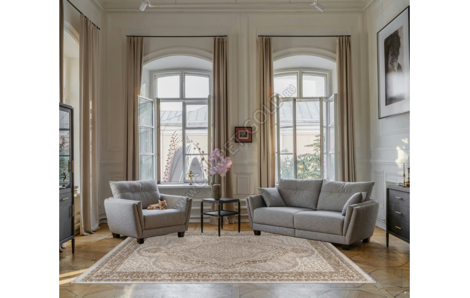 Ковер 27226A - BEIGE / BEIGE - Прямоугольник - коллекция MOSSO