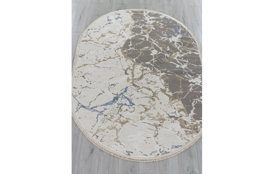 Ковер 27231A - GRY / NAVY - Овал - коллекция MOSSO