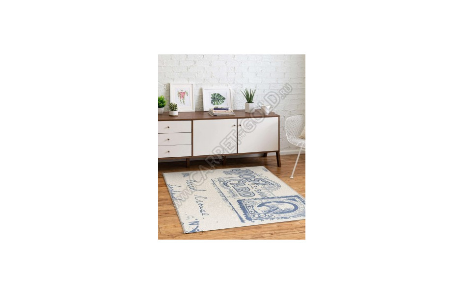 Циновка из Бельгии Cottage 4527 9A01wool blue